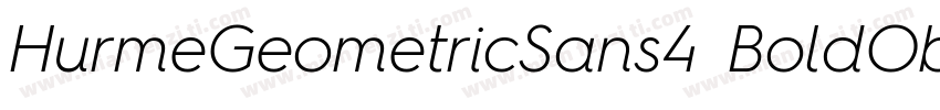 HurmeGeometricSans4 BoldObl字体转换